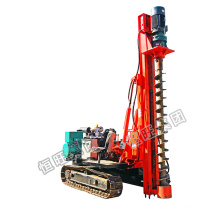 Ground screw machine electric pile driver for solar plant